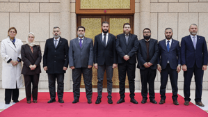 اجتماع أعضاء اللجنة التحضيرية لمؤتمر الحوار الوطني مع الرئيس السوري أحمد الشرع.jpeg