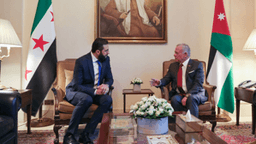 جلسة ثنائية جمعت رئيس الجمهورية العربية السورية السيد أحمد الشرع وجلالة الملك عبد الله الثاني 26-2-2025.jpg