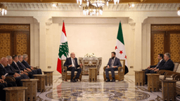 استقبال القائد أحمد الشرع ومعالي وزير الخارجية السيد أسعد الشيباني وفداً لبنانياً رفيع المستوى برئاسة دولة رئيس الوزراء اللبناني السيد نجيب ميقاتي في العاصمة دمشق 11-1-2025 (3).jpg
